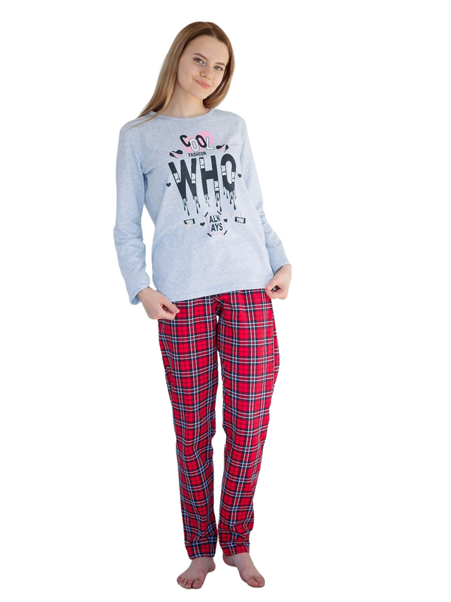 

Пижама детская LIDEKO kids Д265-20 цв. серый; красный р. 164, Д265-20