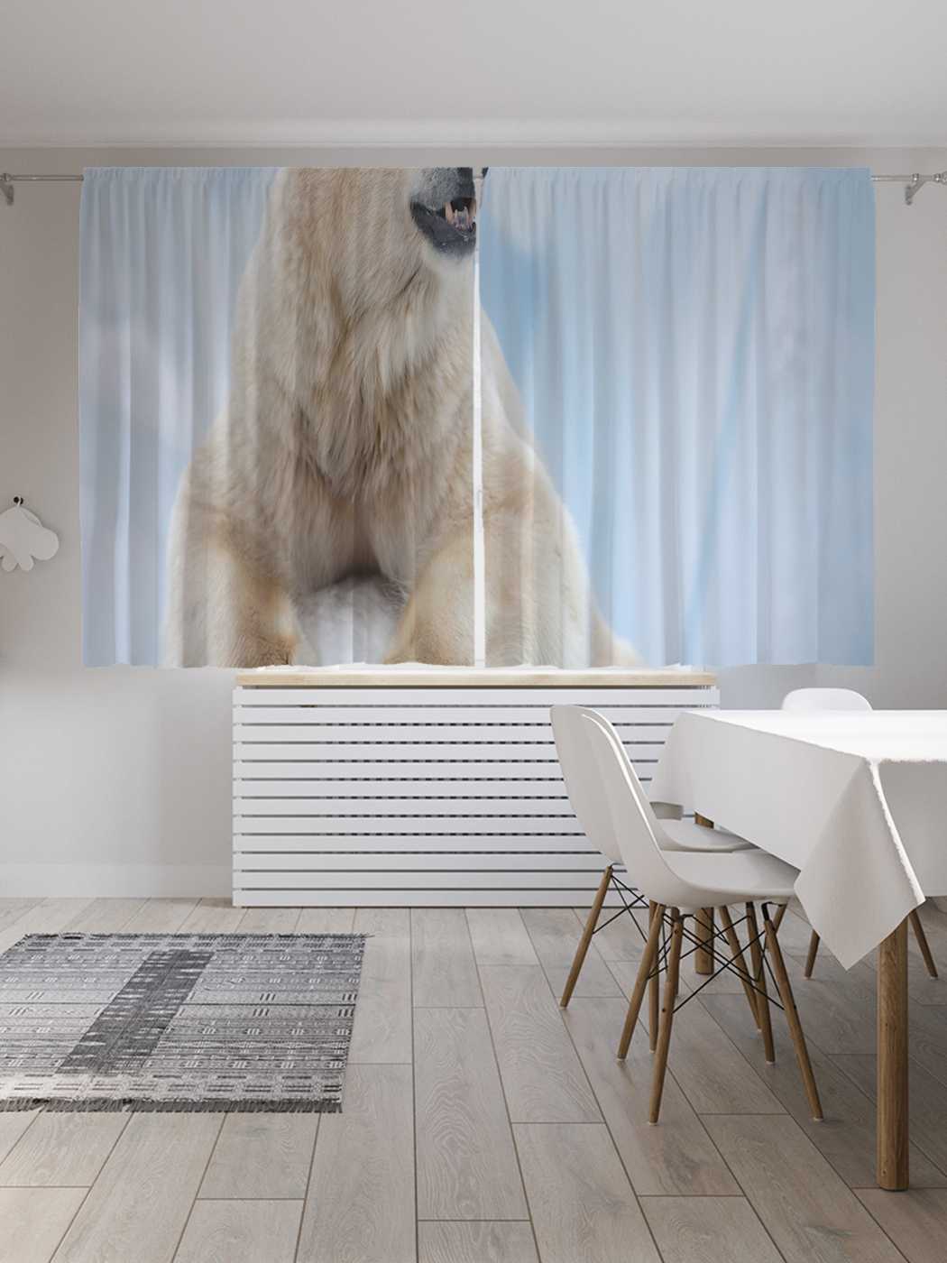 

Классические шторы JoyArty "Шуба на снегу", серия Oxford DeLux, 2 полотна 145x180 см, Шуба на снегу