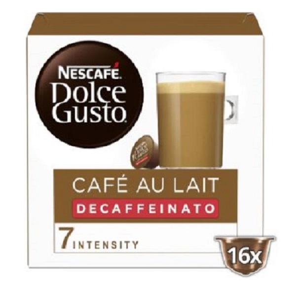 фото Капсулы для кофе nescafe dolce gusto cafe au lait decaffeinato, 16 капсул