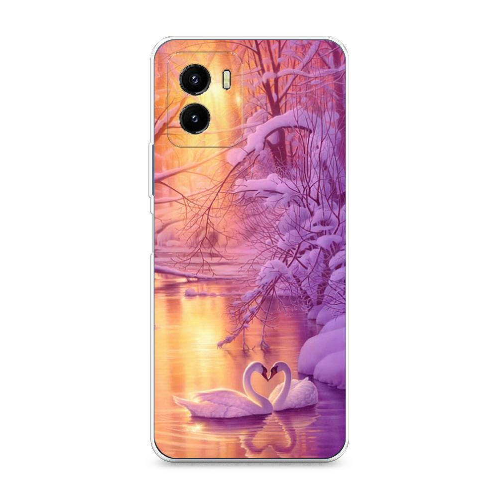 

Чехол на Vivo Y10 "Зима 1", Фиолетовый;желтый, 266450-2