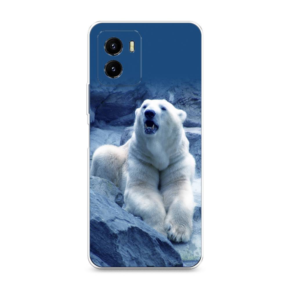 

Чехол на Vivo Y10 "Белый медведь", Голубой;белый, 266450-1