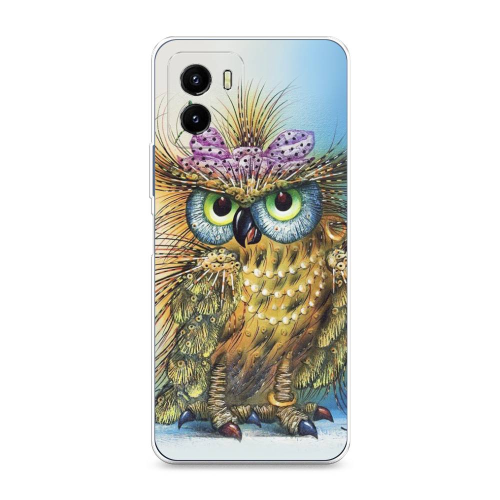 

Чехол на Vivo Y10 "Модная сова", Коричневый;голубой, 266450-1