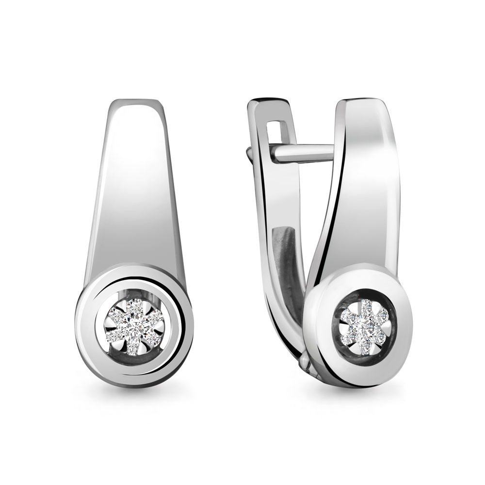 

Серьги из белого золота с бриллиантом Aquamarine Aquamarine 941616_585_бз, 941616_585_бз