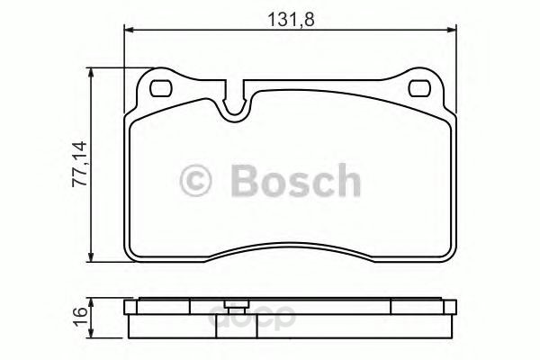 

Тормозные колодки Bosch передние дисковые 986494207, Колодки тормозные дисковые передние