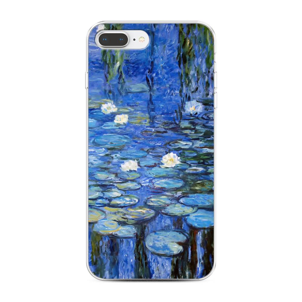 

Чехол на Apple iPhone 7 Plus "Нарисованный пруд", Синий;зеленый, 10750-4