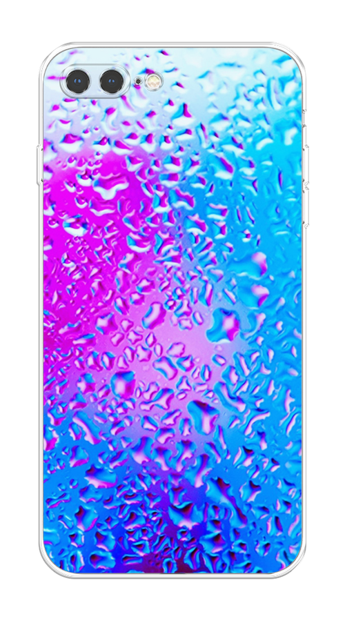 

Чехол на Apple iPhone 7 Plus "Капли на стекле", Голубой;розовый, 10750-1