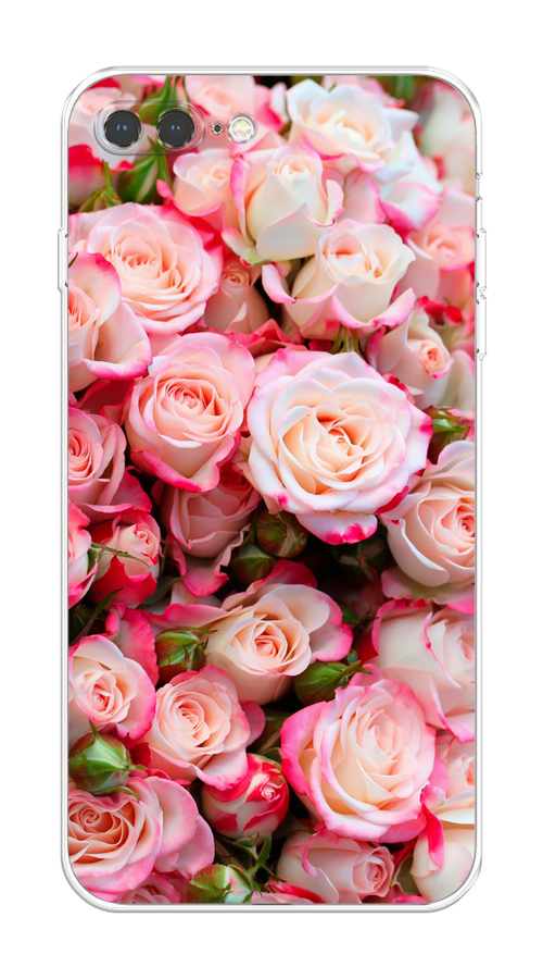 

Чехол на Apple iPhone 7 Plus "Много роз", Розовый, 10750-1