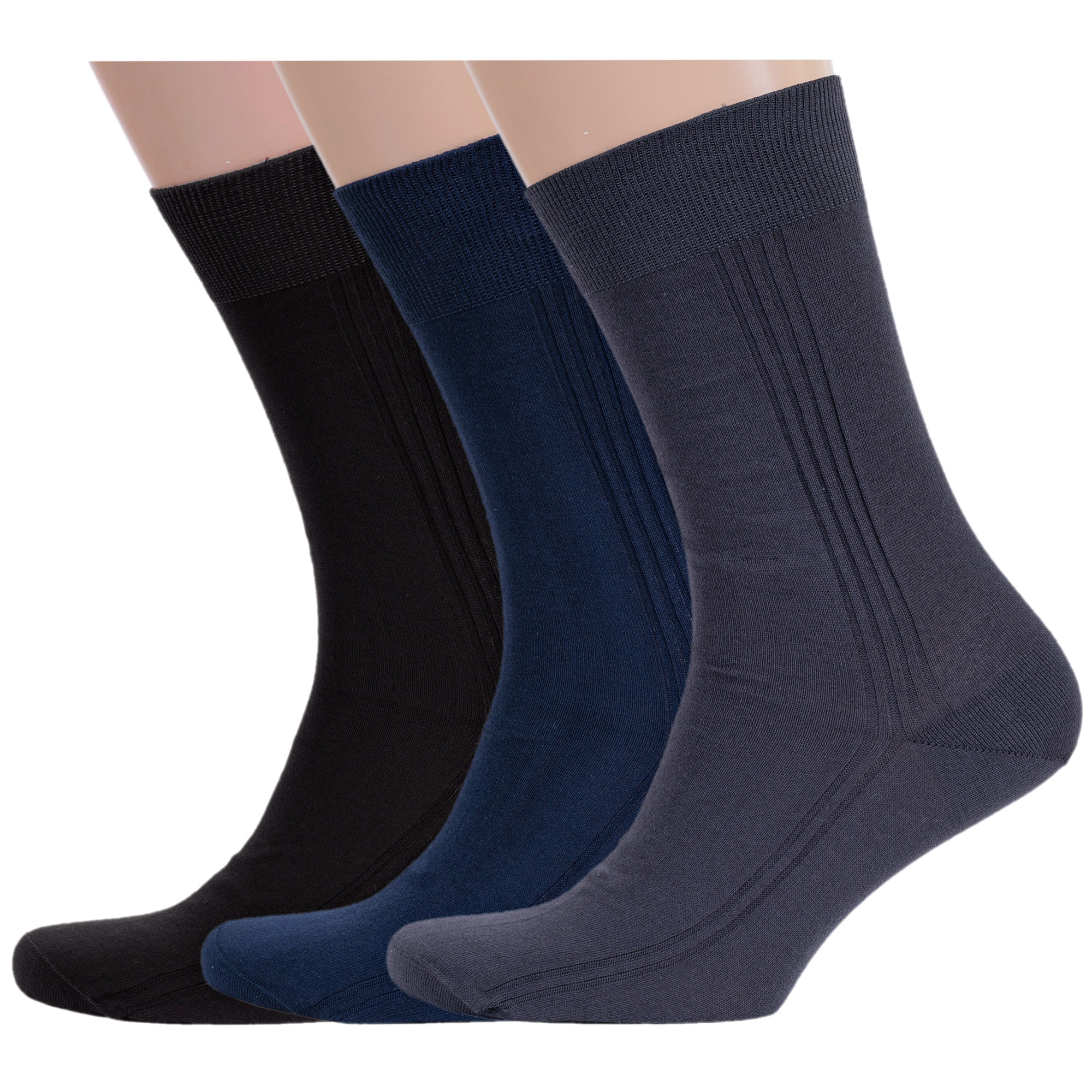 

Комплект носков мужских Rusocks серых; синих; черных, 3-М3-11001
