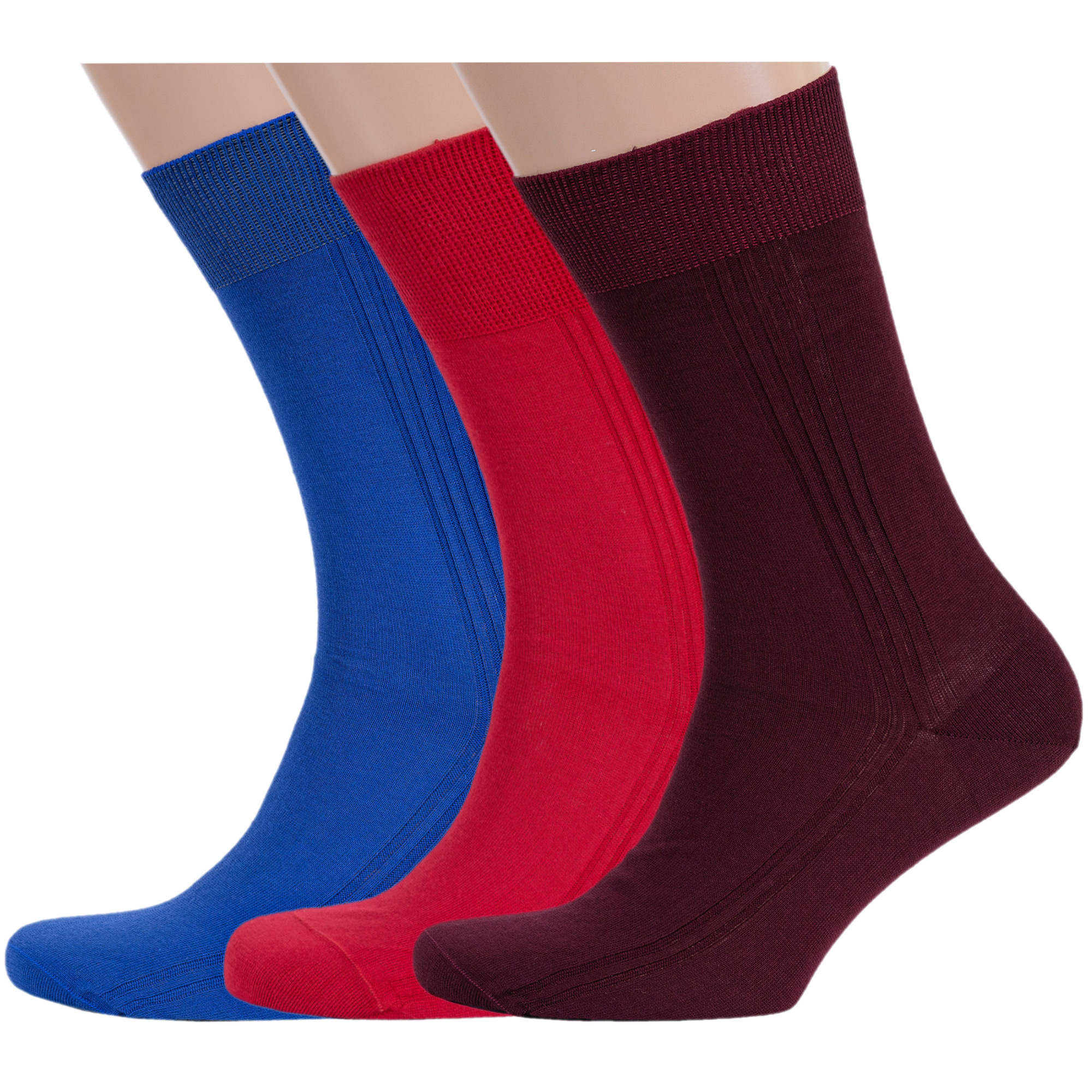 

Комплект носков мужских Rusocks синих; красных; бордовых, 3-М3-11001