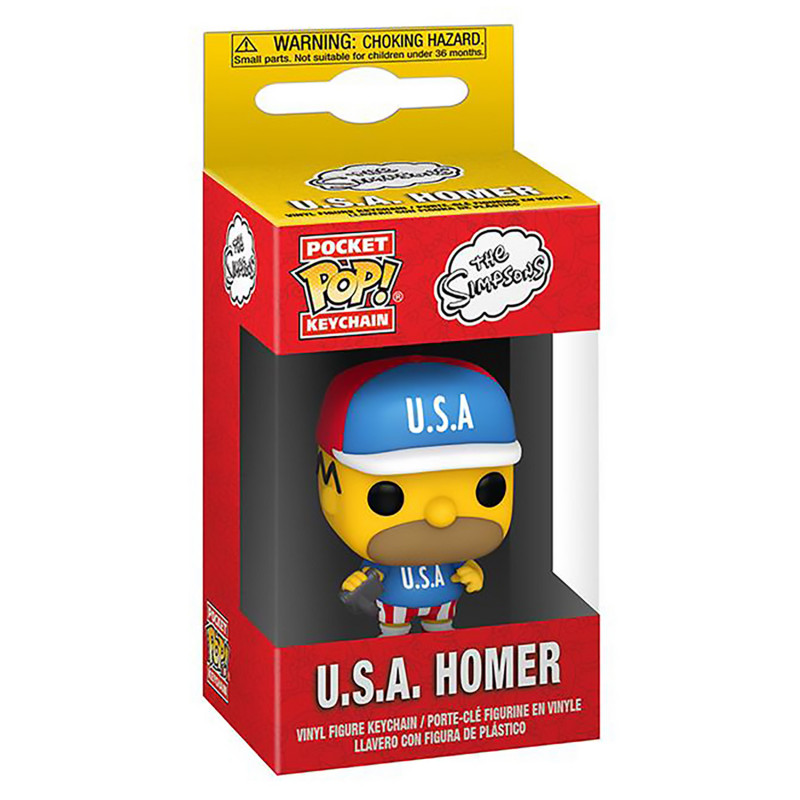 

Брелок Funko Simpsons: Homer, Желтый, Брелок Funko Pocket POP! Keychain: Simpsons: USA Homer (54402) 5