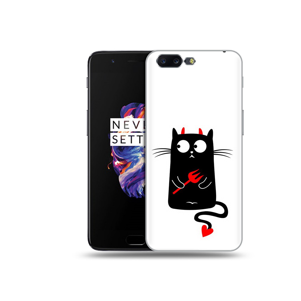 

Чехол MyPads Tocco для OnePlus 5 Кот демон, Прозрачный, Tocco