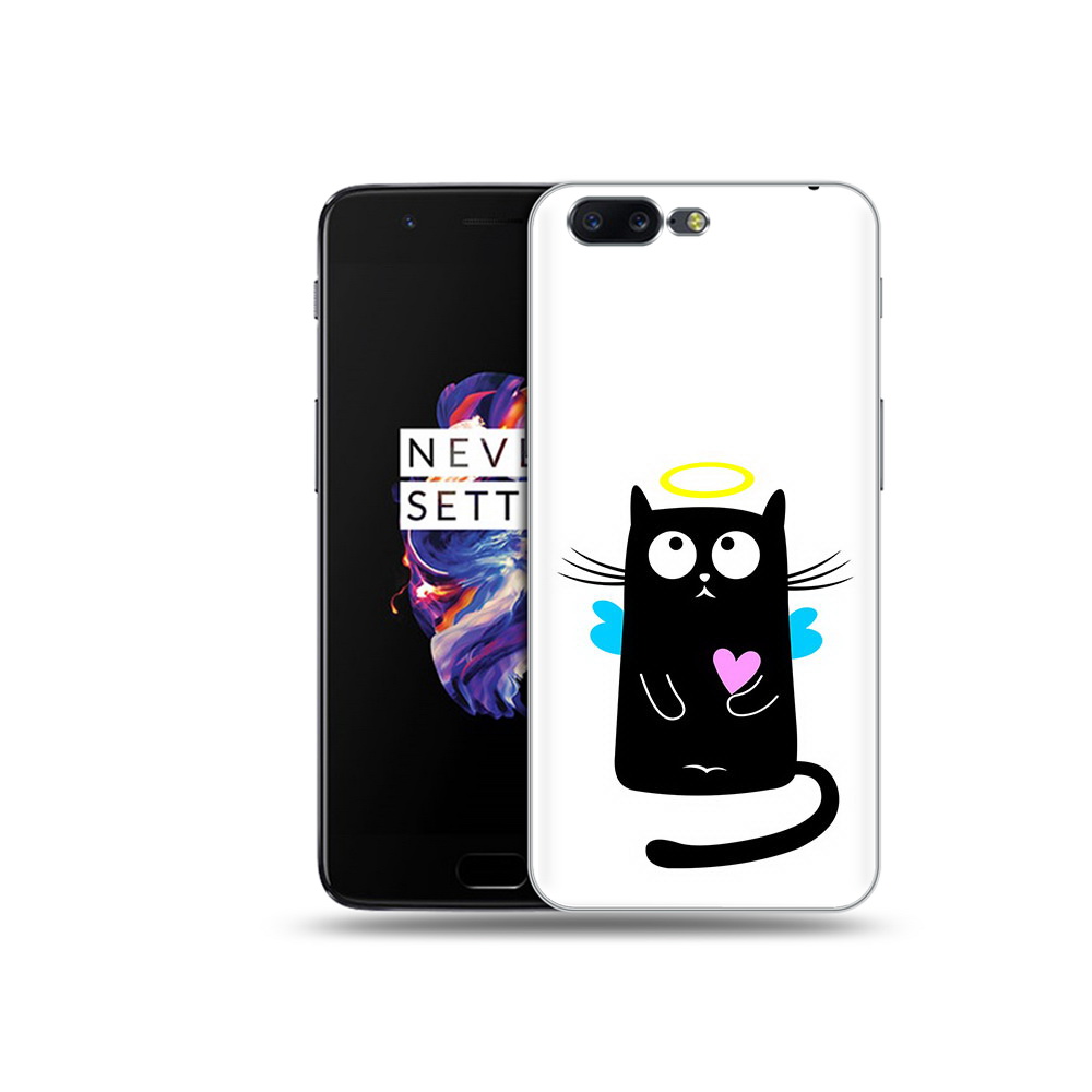 

Чехол MyPads Tocco для OnePlus 5 Кот ангелок, Прозрачный, Tocco