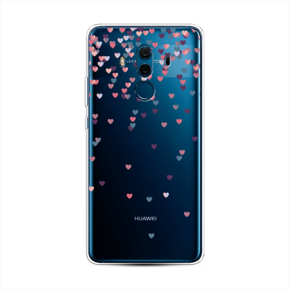 

Чехол на Huawei Mate 10 Pro "Посыпка сердечки", Розовый;фиолетовый, 63450-3