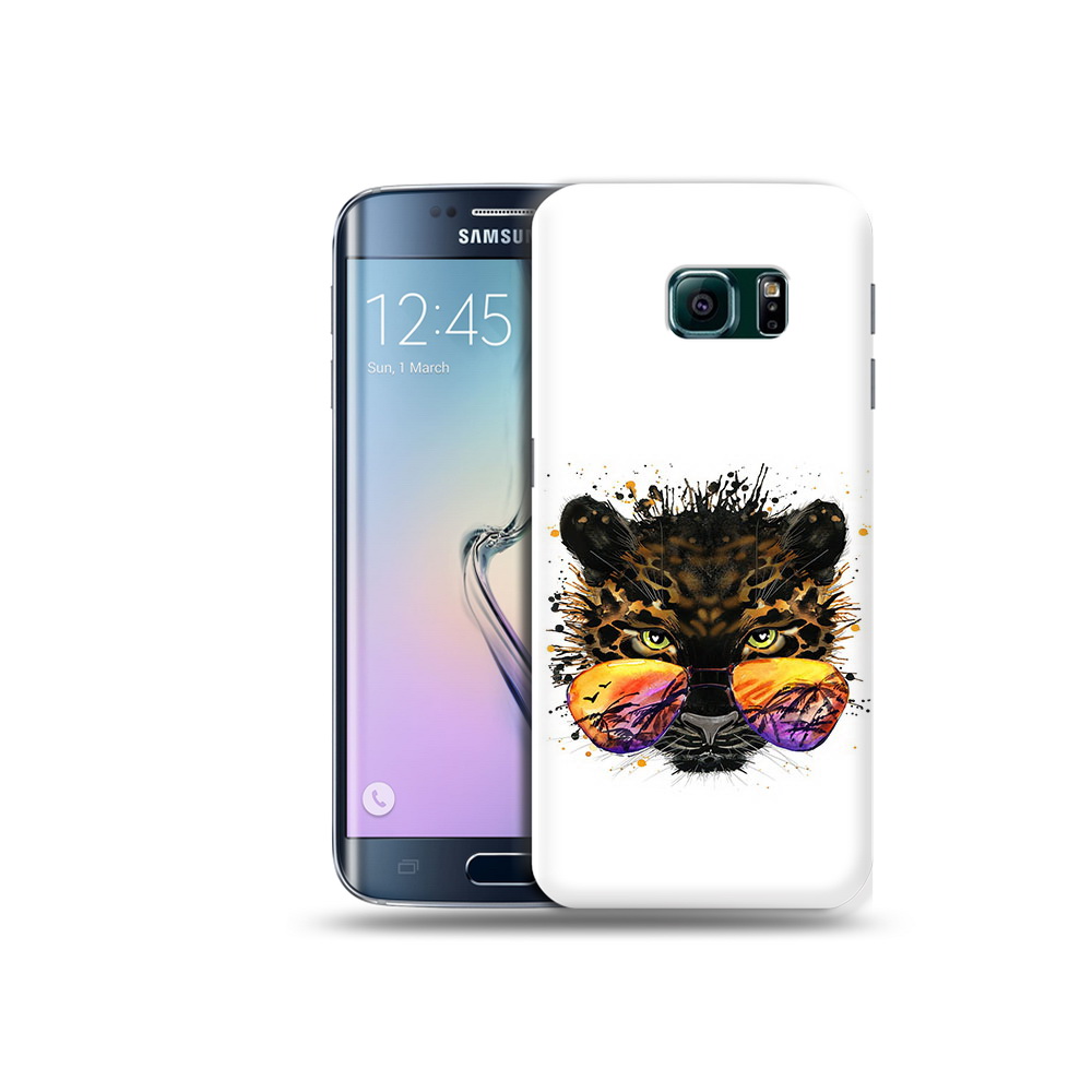 

Чехол MyPads Tocco для Samsung Galaxy S6 Edge тропический леопард, Прозрачный, Tocco