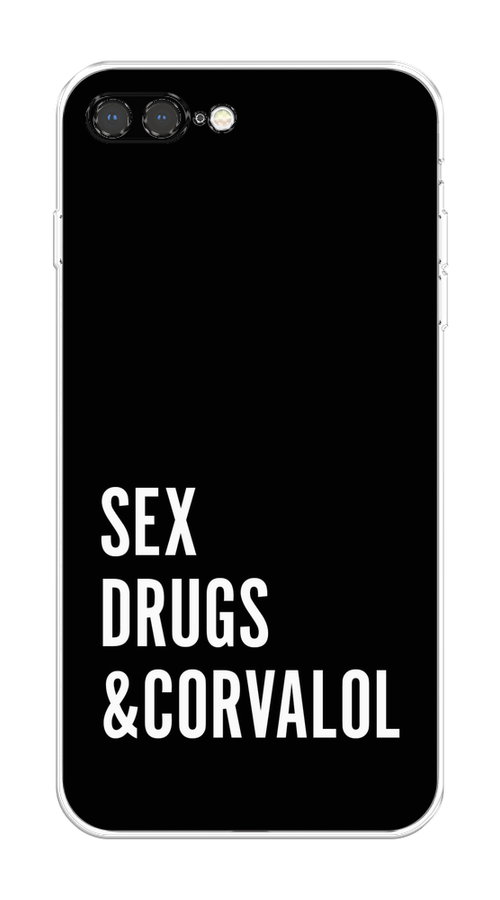 

Чехол на Apple iPhone 7 Plus "Corvalol", Черный;серый;белый, 10750-1