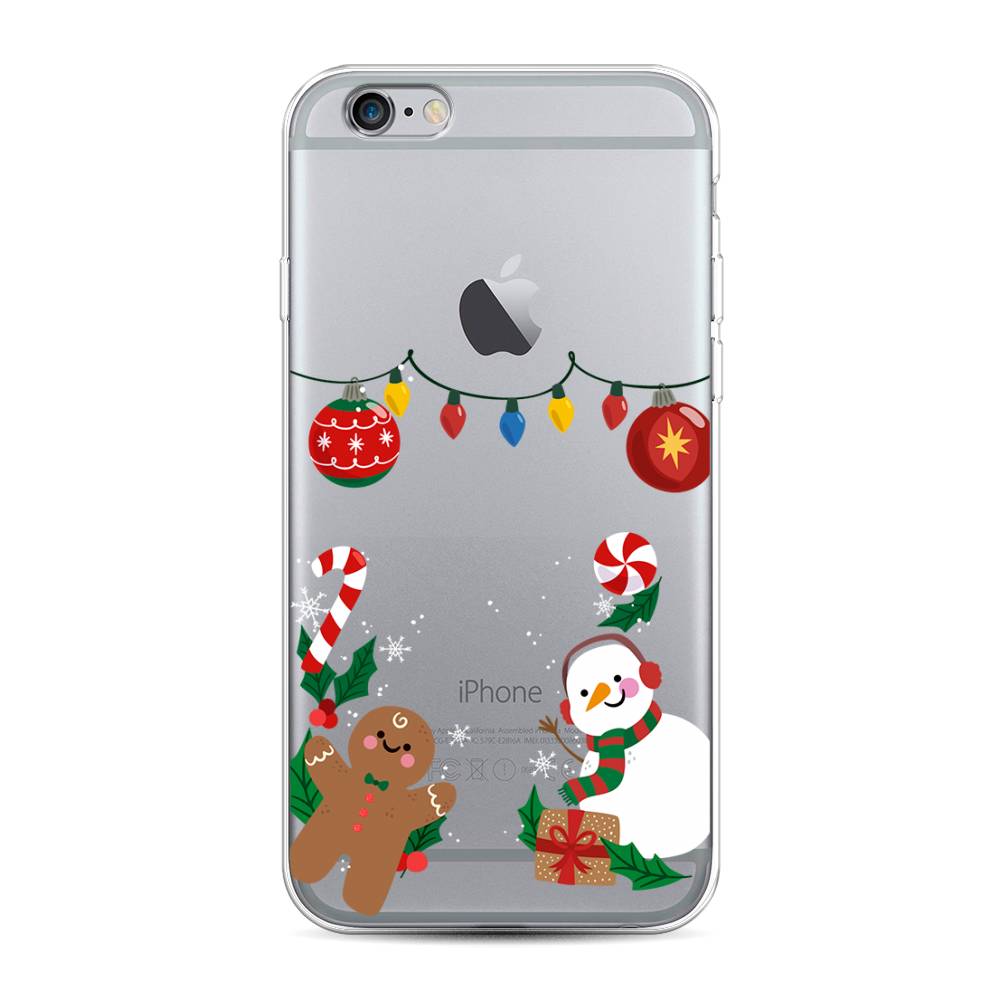 

Чехол для Apple iPhone 6/6S "Новогоднее настроение", Коричневый;красный;зеленый, 10450-5