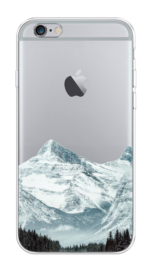 

Чехол на Apple iPhone 6/6S "Горы арт 1", Белый;зеленый, 10450-2