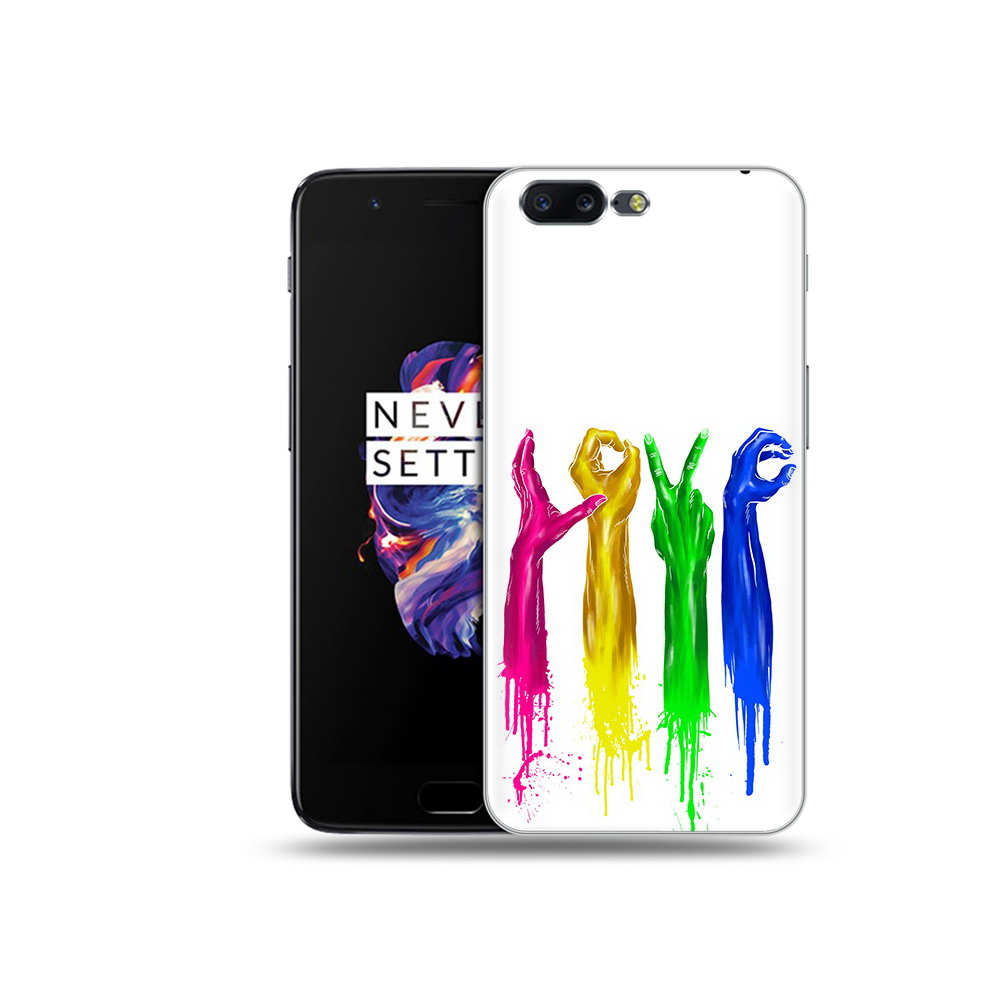 

Чехол MyPads Tocco для OnePlus 5 яркие руки love, Прозрачный, Tocco