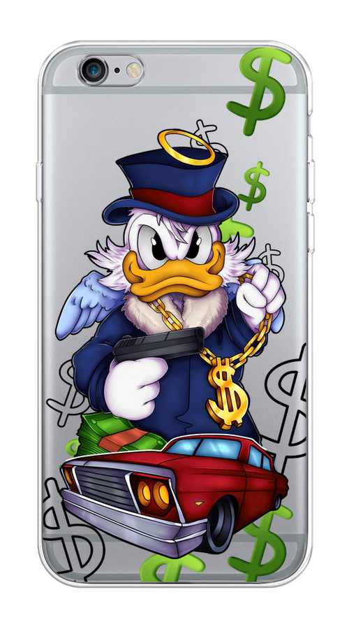 

Чехол на Apple iPhone 6/6S "Scrooge McDuck with a Gold Chain", Красный;синий;белый, 10450-6