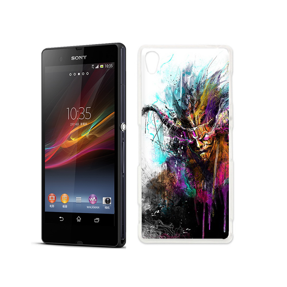 

Чехол MyPads Tocco для Sony Xperia Z яркий дьявол, Прозрачный, Tocco