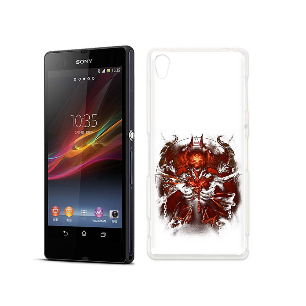 

Чехол MyPads Tocco для Sony Xperia Z яркий демон, Прозрачный, Tocco