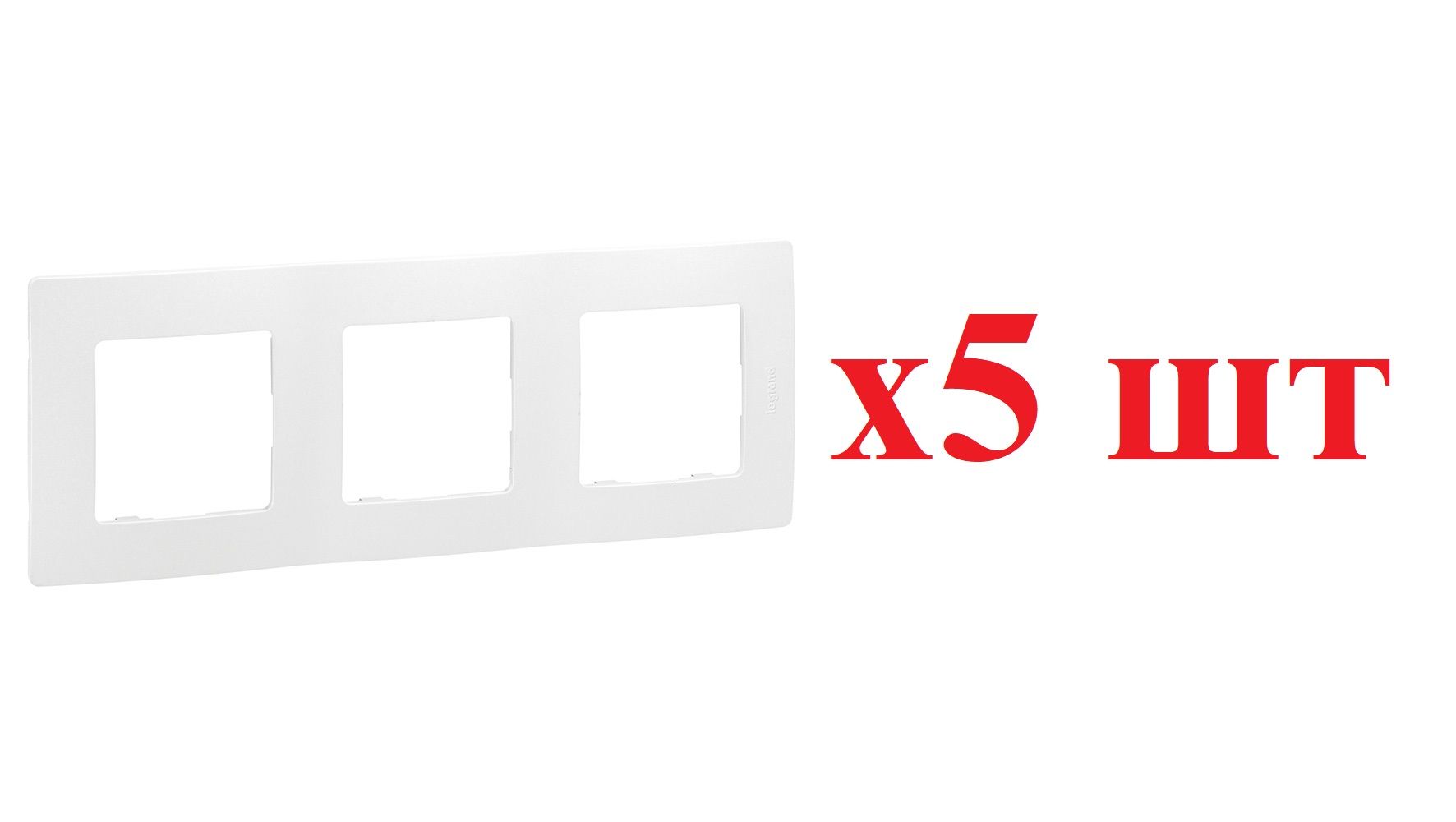

Legrand Etika Бел Рамка 3-ая 672503 (5шт), Белый, Рамка 3-ая