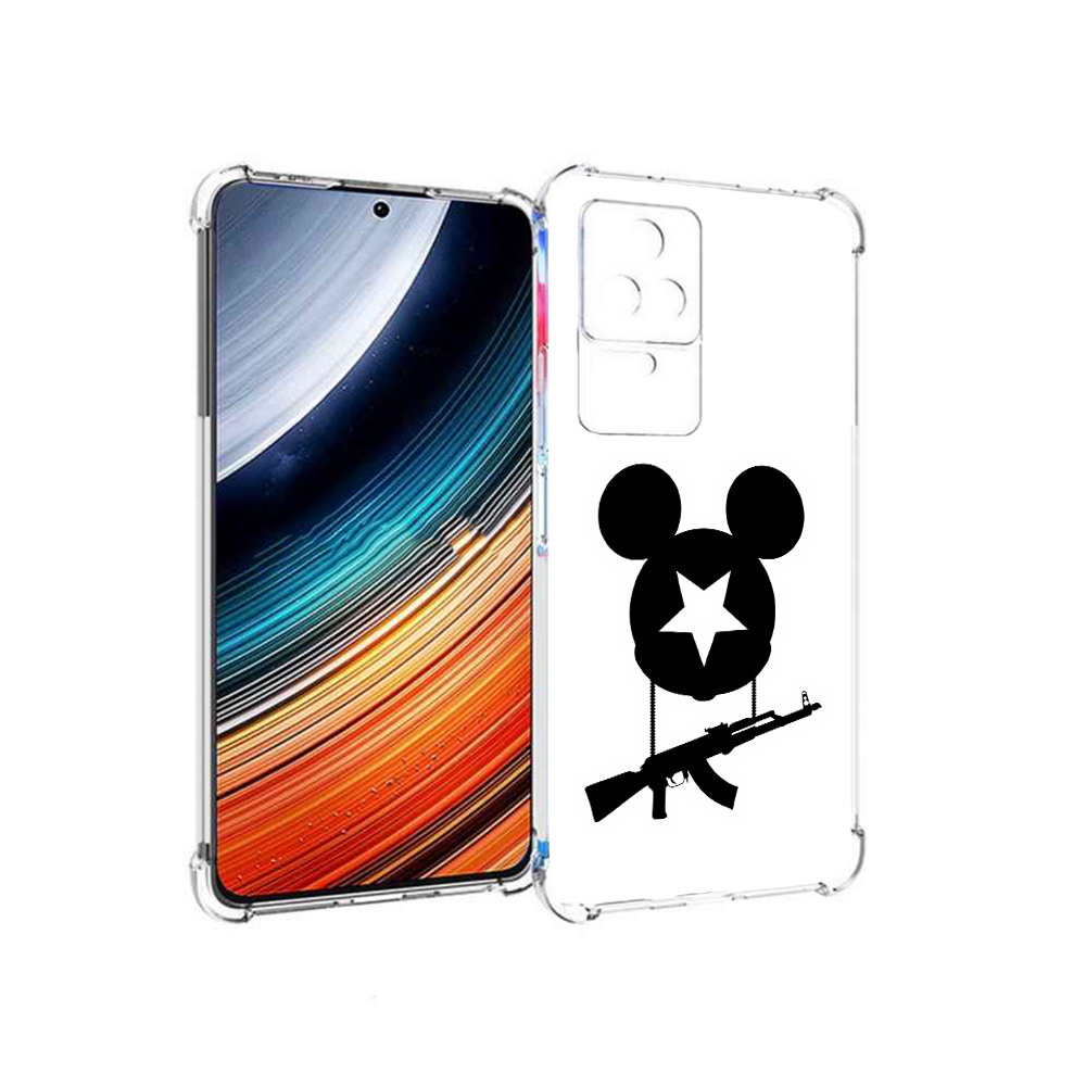 

Чехол MyPads АК Микки для Xiaomi Redmi K40S/Poco F4, Прозрачный, Tocco