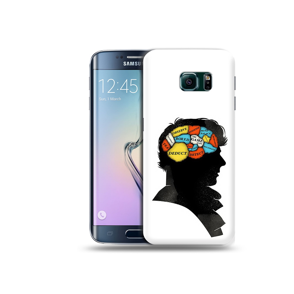

Чехол MyPads Tocco для Samsung Galaxy S6 Edge темный рисунок, Прозрачный, Tocco