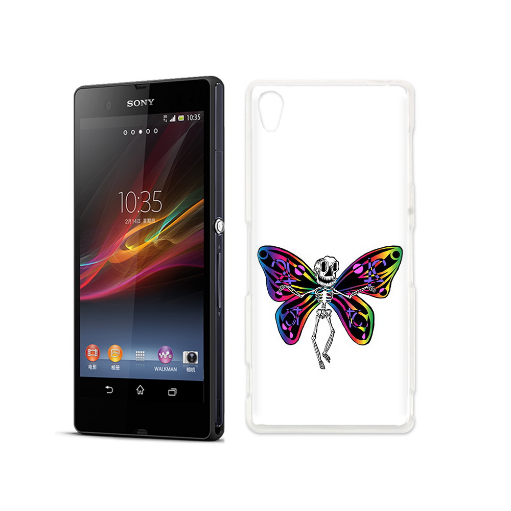 

Чехол MyPads Tocco для Sony Xperia Z эффект бабочки, Прозрачный, Tocco