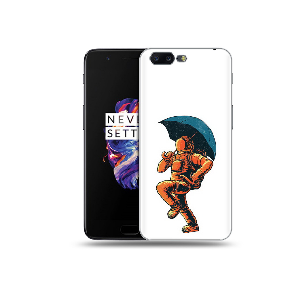 

Чехол MyPads Tocco для OnePlus 5 шагающий космонавт с зонтом, Прозрачный, Tocco