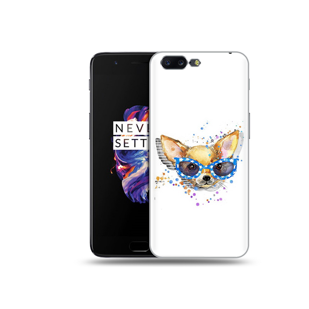 

Чехол MyPads Tocco для OnePlus 5 чихуа-хуа в очках, Прозрачный, Tocco