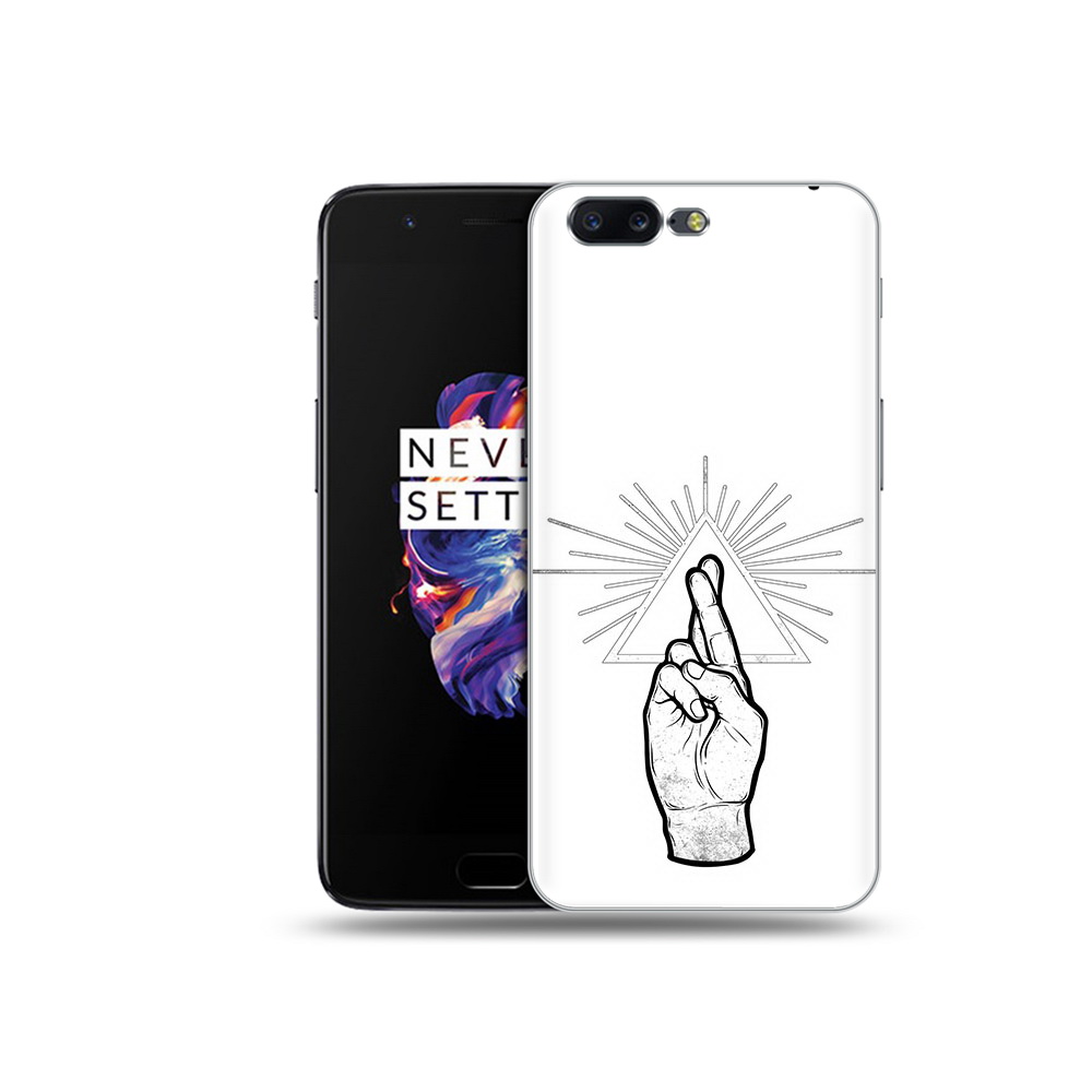 

Чехол MyPads Tocco для OnePlus 5 черно белая рука, Прозрачный, Tocco