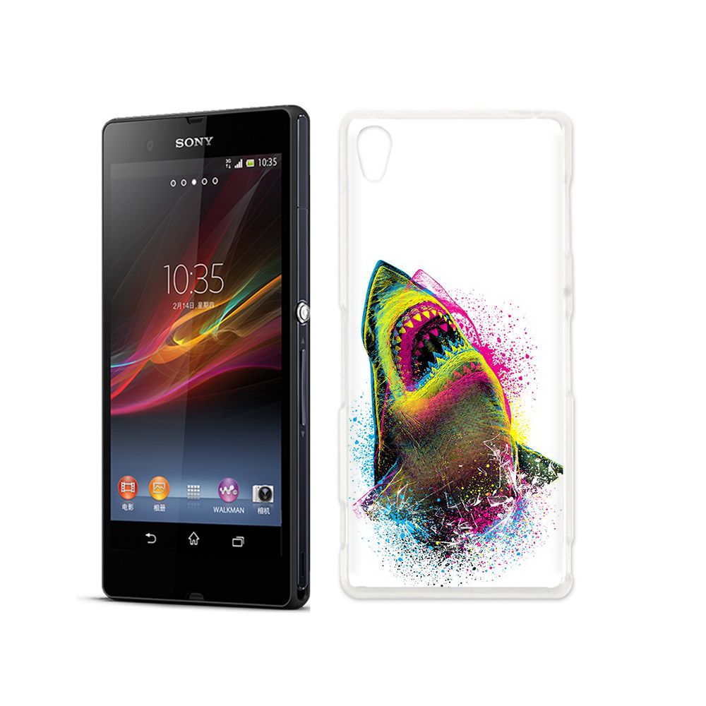 

Чехол MyPads Tocco для Sony Xperia Z челюсти-2, Прозрачный, Tocco