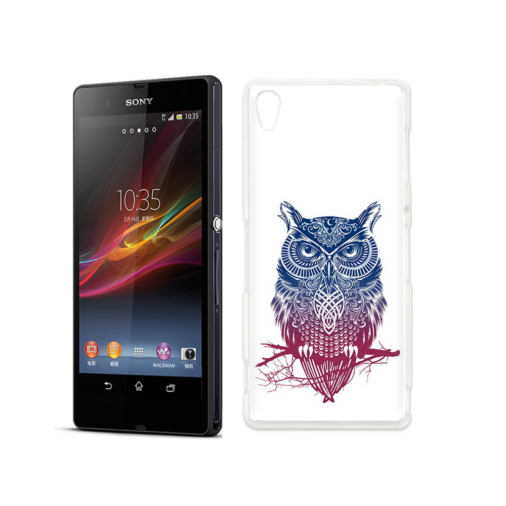

Чехол MyPads Tocco для Sony Xperia Z хиппи сова, Прозрачный, Tocco
