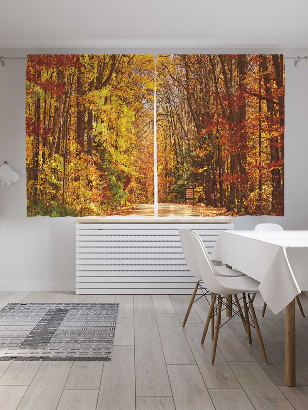 

Классические шторы JoyArty "Дорога в осеннем лесу", Oxford DeLux, 2 полотна 145x180 см, Дорога в осеннем лесу