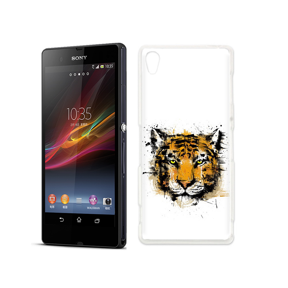 

Чехол MyPads Tocco для Sony Xperia Z тигруля, Прозрачный, Tocco