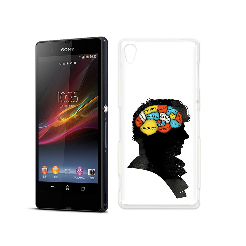 

Чехол MyPads Tocco для Sony Xperia Z темный рисунок, Прозрачный, Tocco