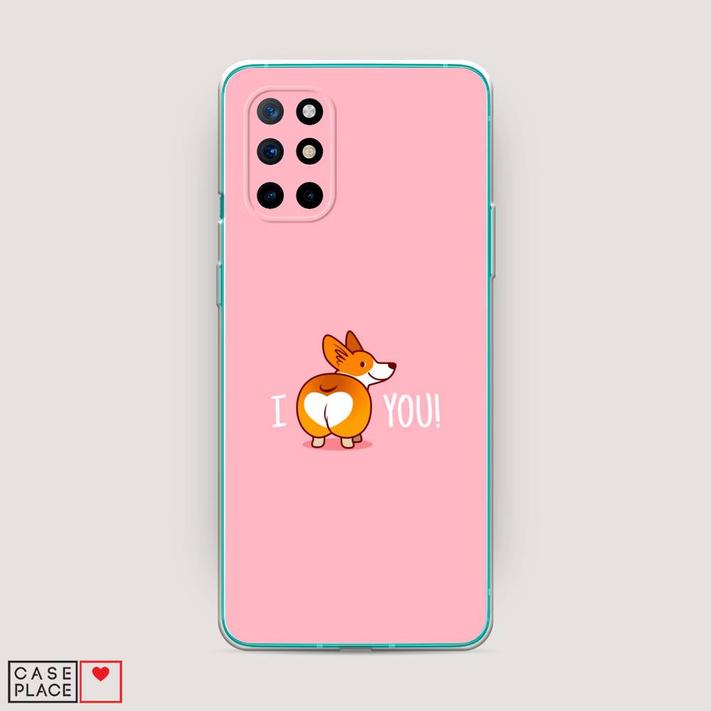 

Чехол на OnePlus 8T "Корги I love you", Розовый;коричневый;белый, 151150-1