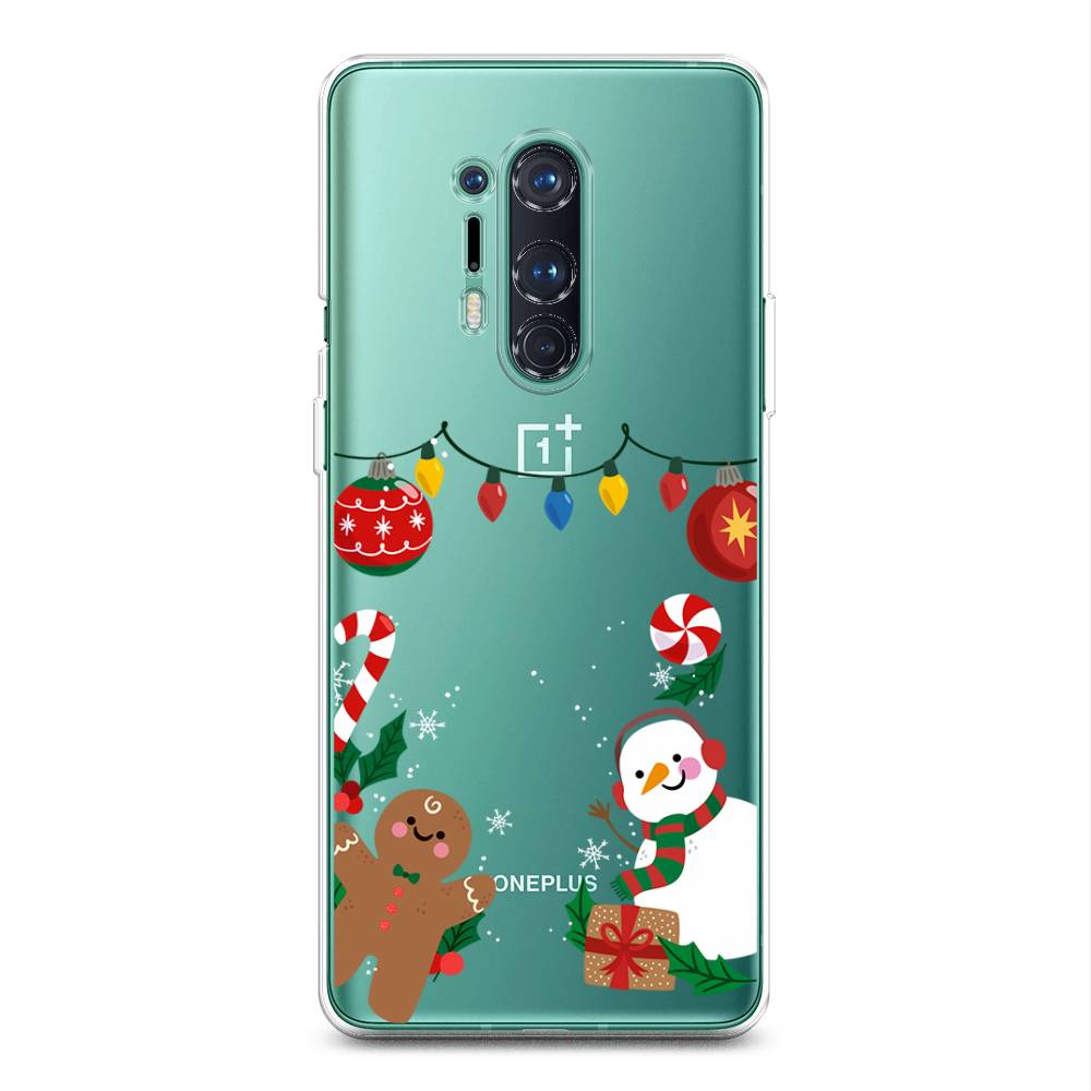 

Чехол на OnePlus 8 Pro "Новогоднее настроение", Коричневый;красный;зеленый, 151050-5