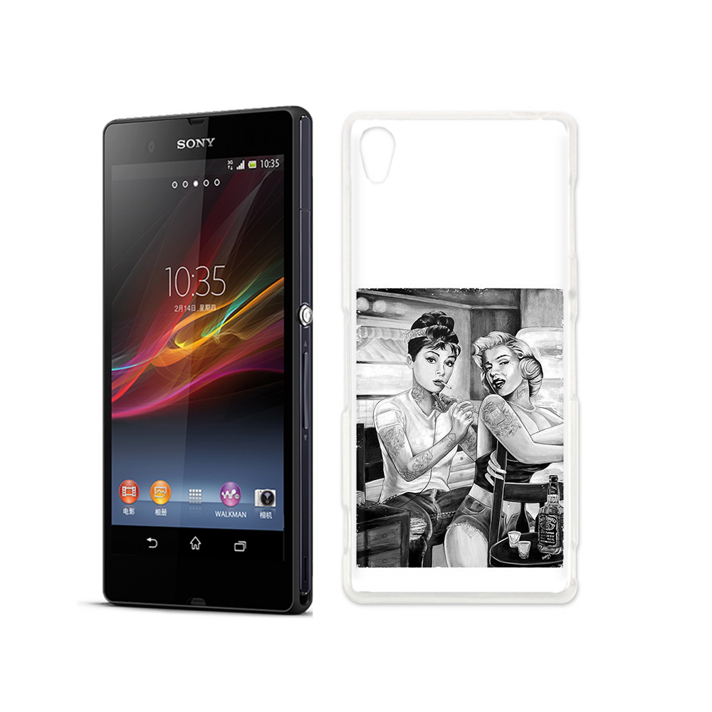 

Чехол MyPads Tocco для Sony Xperia Z тату мастер, Прозрачный, Tocco