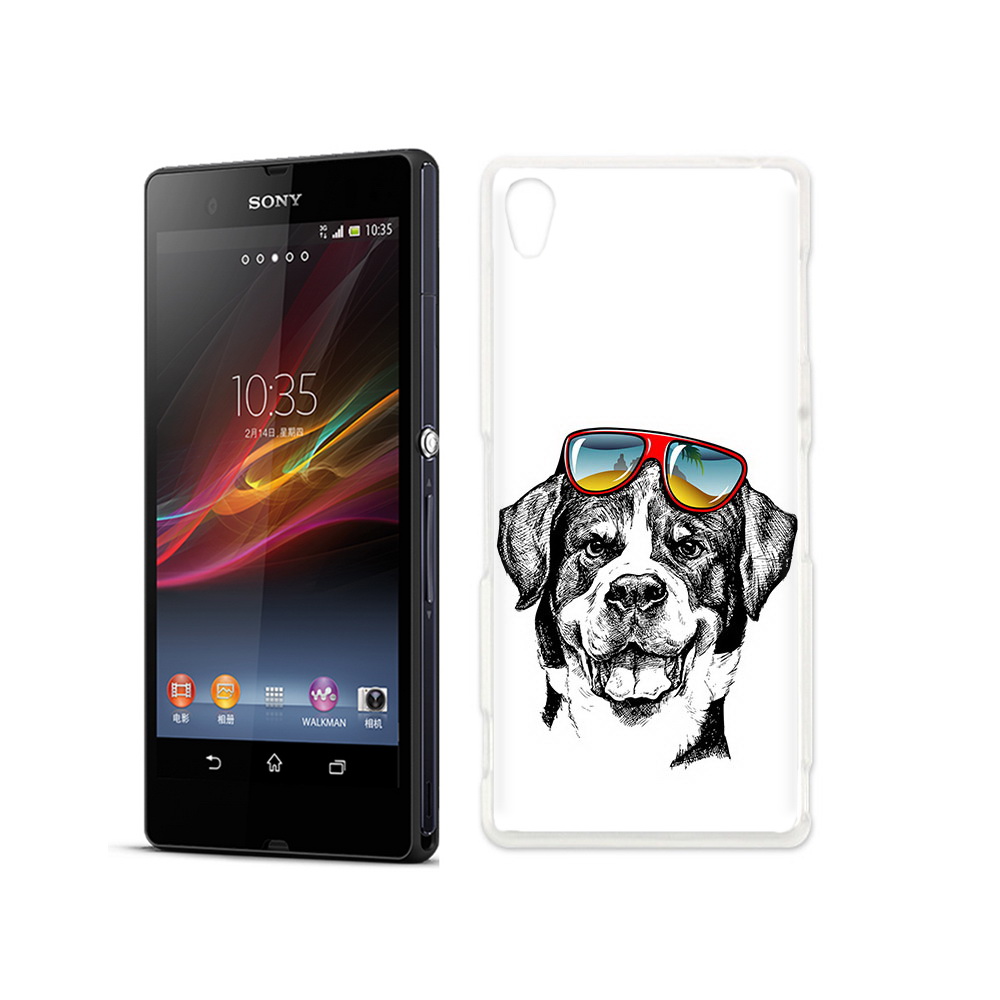 

Чехол MyPads Tocco для Sony Xperia Z счастливая собака, Прозрачный, Tocco