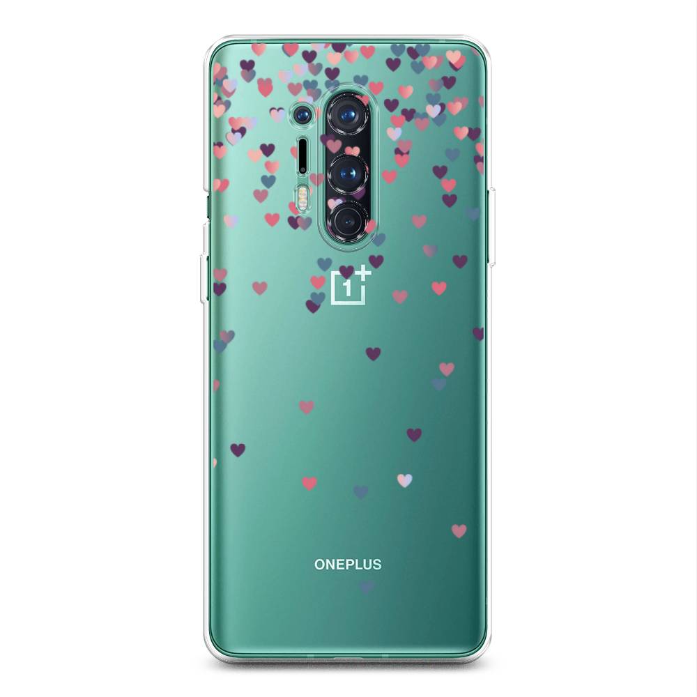 

Чехол на OnePlus 8 Pro "Посыпка сердечки", Розовый;фиолетовый, 151050-3
