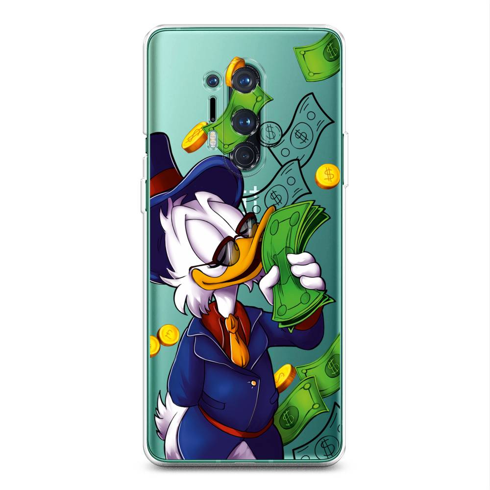 

Чехол на OnePlus 8 Pro "Scrooge McDuck with Money", Синий;зеленый;белый, 151050-6