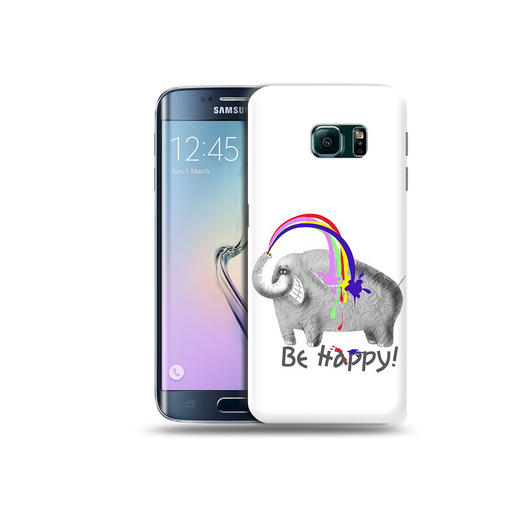 

Чехол MyPads Tocco для Samsung Galaxy S6 Edge счастливый слон, Прозрачный, Tocco