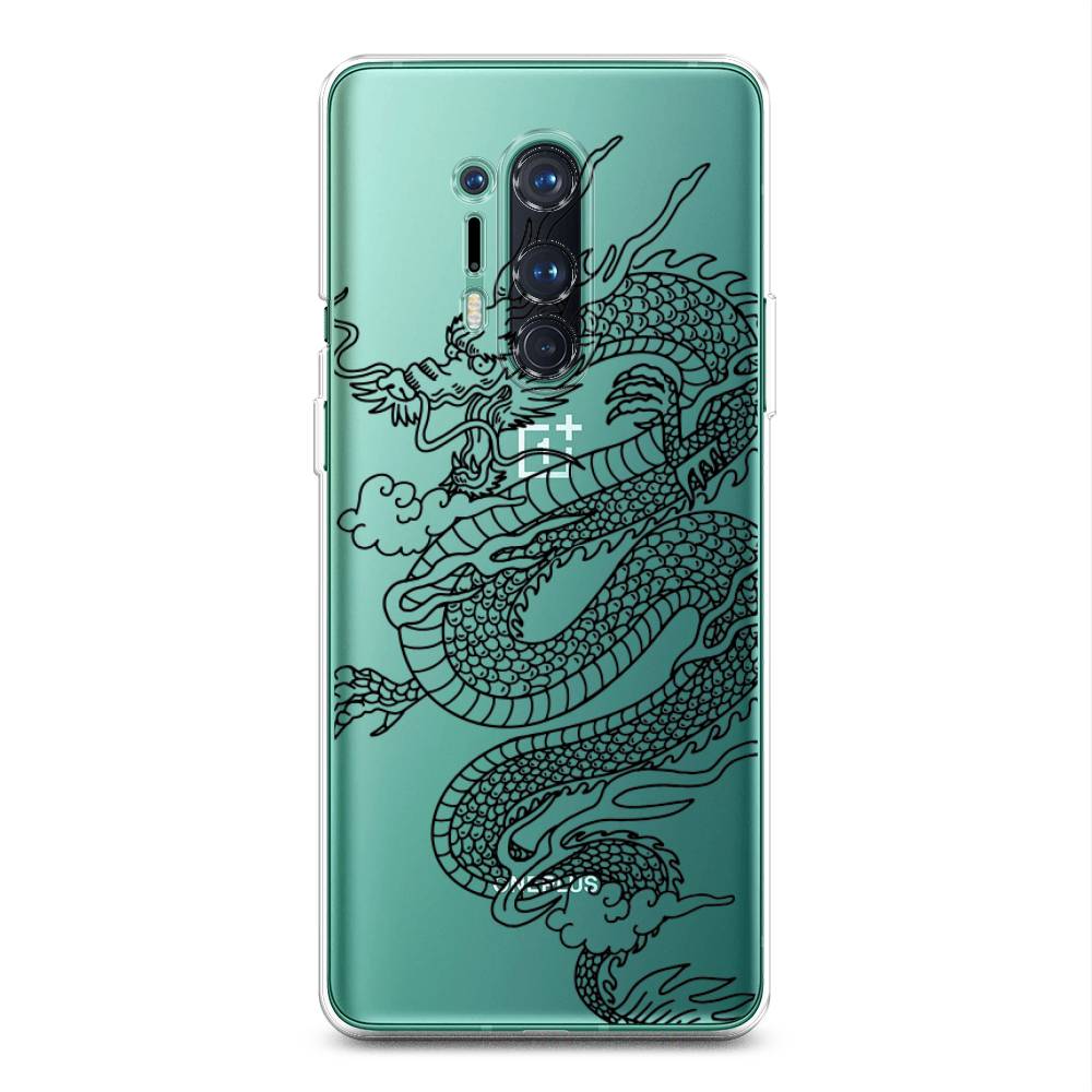 

Чехол на OnePlus 8 Pro "Большой китайский дракон", Черный;серый, 151050-1