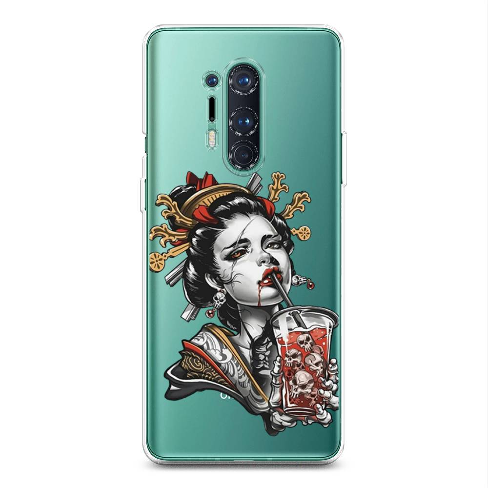 

Чехол на OnePlus 8 Pro "Опасная гейша", Красный;черный;серый, 151050-4