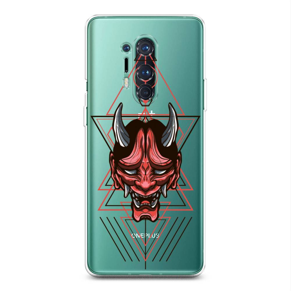 

Чехол на OnePlus 8 Pro "Hanya Oni mask", Серый;красный;черный, 151050-4