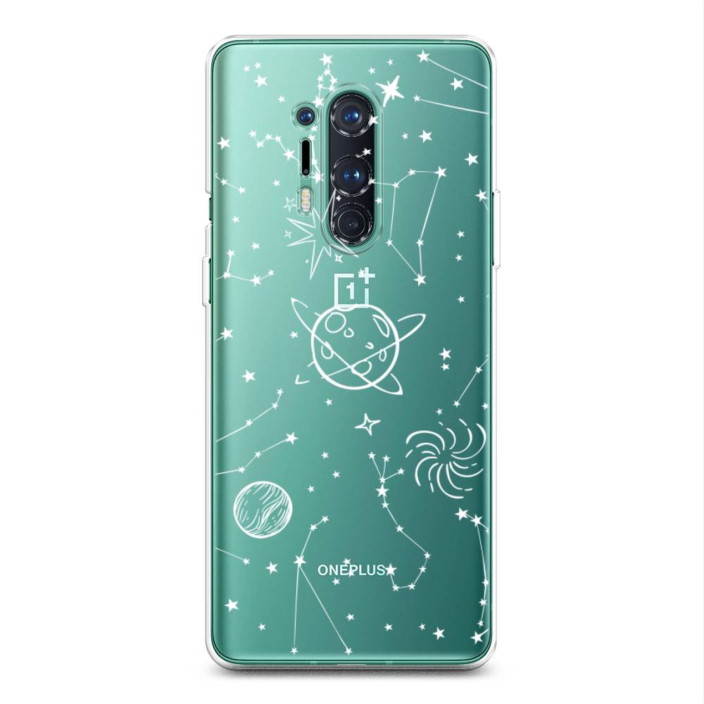 

Чехол на OnePlus 8 Pro "Планеты в космосе", Белый, 151050-2