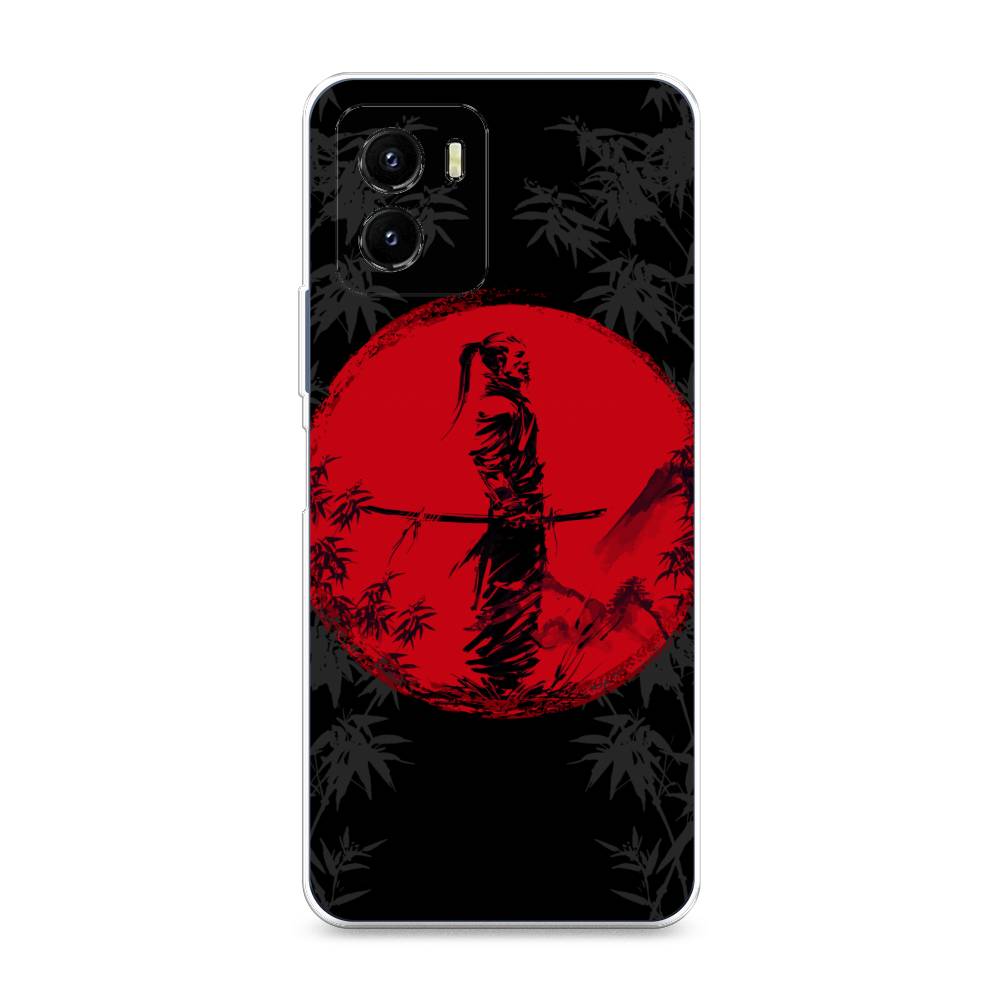 

Чехол на Vivo Y10 "Самурай на красном фоне", Черный;красный;серый, 266450-4