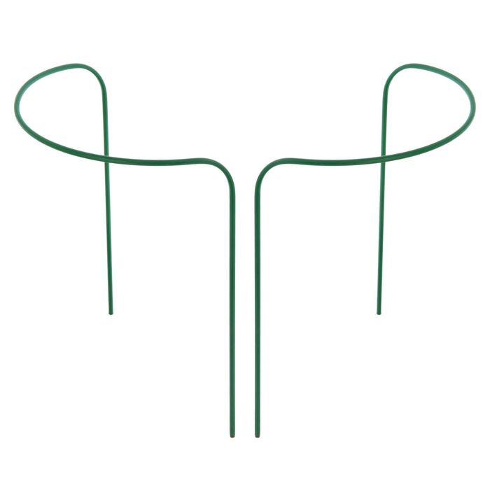 фото Кустодержатель, d = 40 см, h = 60 см, ножка d = 1 см, металл, набор 2 шт., зелёный nobrand